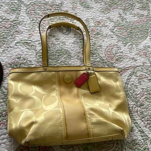 Yellow coach bag